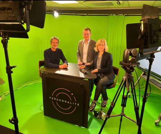 Séance de média training avec l'animatrice Florence Duprat.