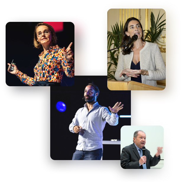 Animateurs de métier pour colloques et congrès.