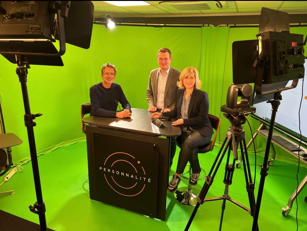 Séance de média training avec l'animatrice Florence Duprat.